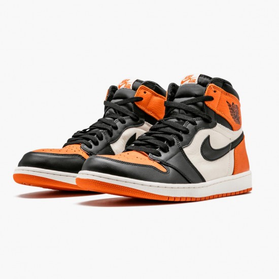 Select and Buy Nike Air Jordan 1 Retro Shattered Backboard Black/Starfish-Sail 555088 005 Men Shoes In Ireland