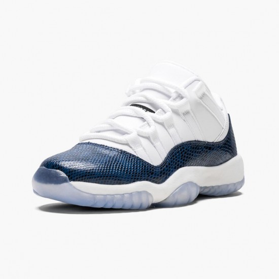 Order To Buy Nike Air Jordan 11 Low Navy Snakeskin Men CD6847 102 White Black-Navy Shoes In Ireland