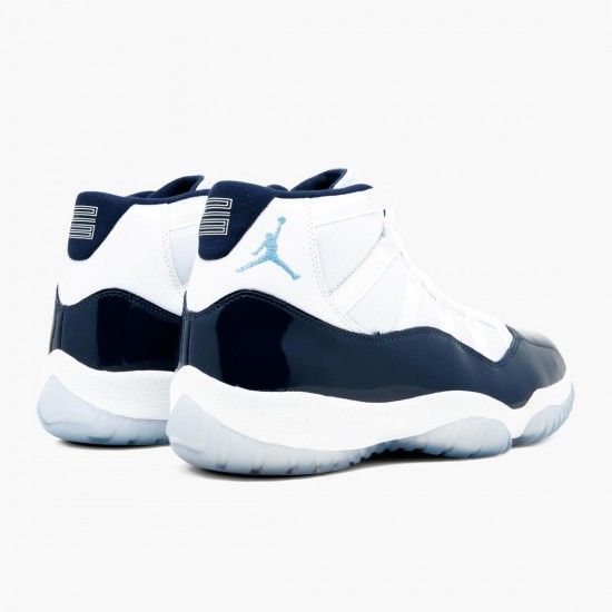 Click To Order Nike Air Jordan 11 Retro UNC Win Like 82 Men 378037 123 White/University Blue Shoes In Ireland