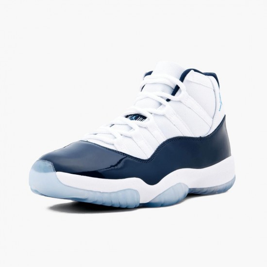 Click To Order Nike Air Jordan 11 Retro UNC Win Like 82 Men 378037 123 White/University Blue Shoes In Ireland