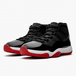 Nike Air Jordan 11 Retro "Bred" 2019 Black/White/Varsity-Red 378037 061 Shoes In Ireland