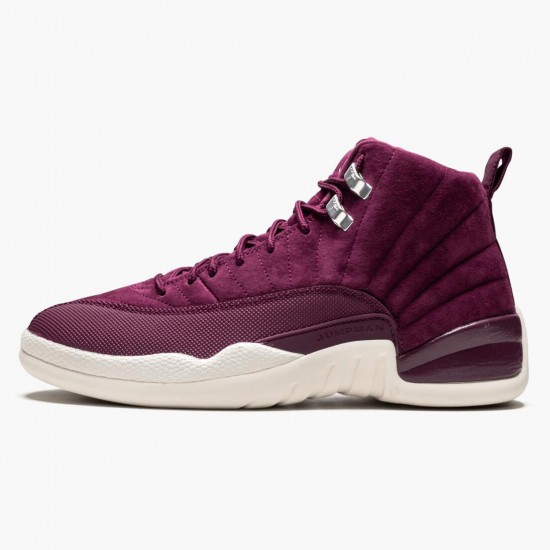 Choose To Buy Nike Air Jordan 12 Retro Bordeaux Men 130690 617 Bordeaux/Sail-Metallic Silver Shoes In Ireland