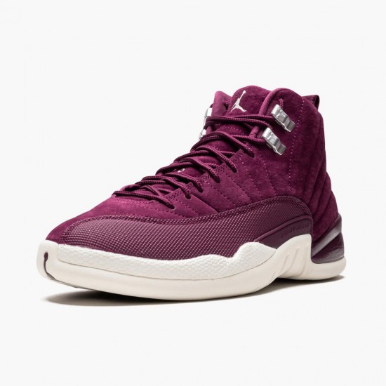 Choose To Buy Nike Air Jordan 12 Retro Bordeaux Men 130690 617 Bordeaux/Sail-Metallic Silver Shoes In Ireland