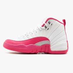 Nike Air Jordan 12 Retro "Dynamic Pink" WMNS 510815 109 White/Vivid Pink-Mtllc Silver Shoes In Ireland