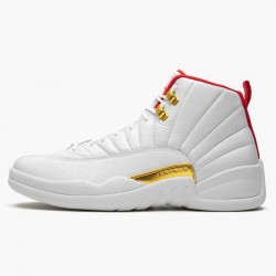 Nike Air Jordan 12 Retro "FIBA" Men/Women 130690 107 White/University Red/Metallic Shoes In Ireland