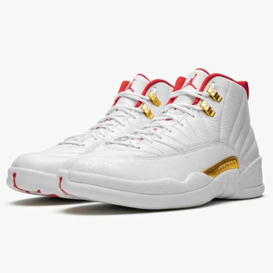 Order To Buy Nike Air Jordan 12 Retro FIBA Men/Women 130690 107 White/University Red/Metallic Shoes In Ireland