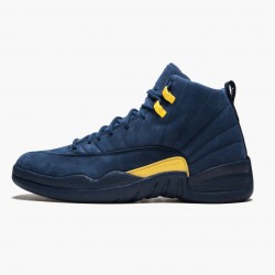 Nike Air Jordan 12 Retro "Michigan" Men BQ3180 407 College Navy/Amarillo Shoes In Ireland