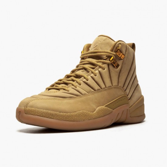 Click To Buy Nike Air Jordan 12 Retro PSNY Wheat Men AA1233 700 Wheat/Wheat-Gum Light Brown Shoes In Ireland