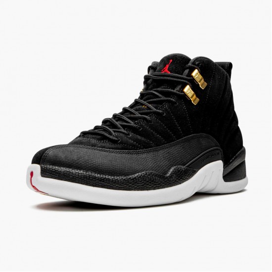 Choose To Buy Nike Air Jordan 12 Retro Reverse Taxi Men 130690 017 Black/Gold-White Shoes In Ireland