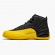 Choose To Buy Nike Air Jordan 12 Retro University Gold Men 130690 070 Black/Black-University Gold Shoes In Ireland