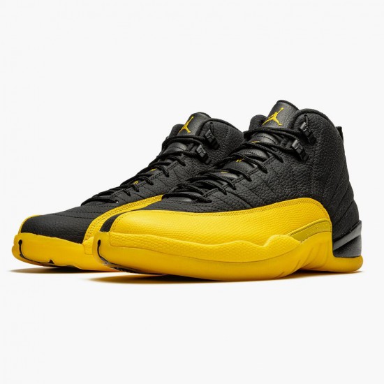 Choose To Buy Nike Air Jordan 12 Retro University Gold Men 130690 070 Black/Black-University Gold Shoes In Ireland