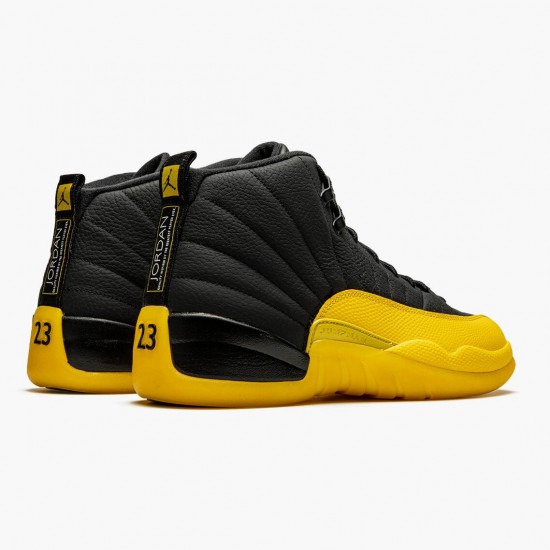 Choose To Buy Nike Air Jordan 12 Retro University Gold Men 130690 070 Black/Black-University Gold Shoes In Ireland