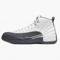 Nike Air Jordan 12 Retro White "Dark Grey" Men 130690 160 White/Dark Grey-Gym Red Shoes In Ireland