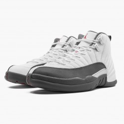 Nike Air Jordan 12 Retro White "Dark Grey" Men 130690 160 White/Dark Grey-Gym Red Shoes In Ireland