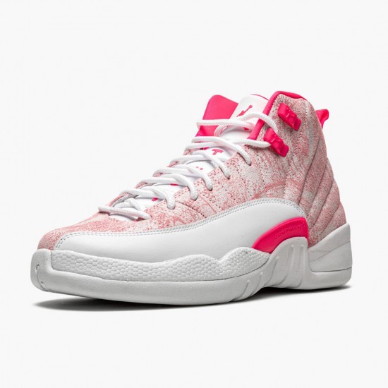 Click To Order Nike Air Jordan 12 Retro GS Arctic Pink 510815 101 White/Arctic Punch-Hyper Pink WMNS Shoes In Ireland