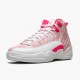 Click To Order Nike Air Jordan 12 Retro GS Arctic Pink 510815 101 White/Arctic Punch-Hyper Pink WMNS Shoes In Ireland