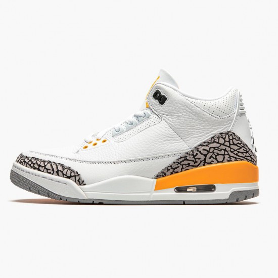 Click To Buy Nike Air Jordan 3 Retro Laser Orange Men/Women CK9246 108 White/Laser Orange-Cement Grey Shoes In Ireland