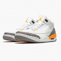 Nike Air Jordan 3 Retro "Laser Orange" Men/Women CK9246 108 White/Laser Orange-Cement Grey Shoes In Ireland