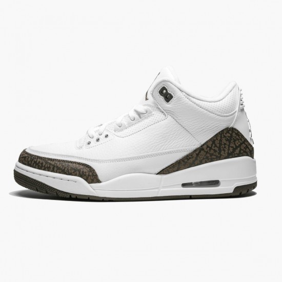 Choose To Buy Nike Air Jordan 3 Retro Mocha Men/Women 136064 122 White/Chrome/Dark Mocha Shoes In Ireland