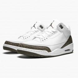 Nike Air Jordan 3 Retro "Mocha" Men/Women 136064 122 White/Chrome/Dark Mocha Shoes In Ireland