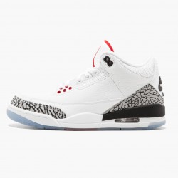 Nike Air Jordan 3 Retro NRG "Mocha" Men 923096 101 White/Fire Red-Cement Grey Shoes In Ireland