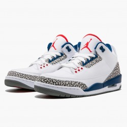 Nike Air Jordan 3 Retro OG "True Blue" Men 854262 106 White/Fire Red-True Blue Shoes In Ireland