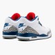 Choose To Buy Nike Air Jordan 3 Retro OG True Blue Men 854262 106 White/Fire Red-True Blue Shoes In Ireland