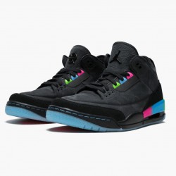 Nike Air Jordan 3 Retro "Quai54" Men/Women AT9195 001 Black/Black-Electric Green Shoes In Ireland