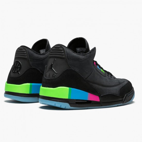 Select and Buy Nike Air Jordan 3 Retro Quai54 Men/Women AT9195 001 Black/Black-Electric Green Shoes In Ireland