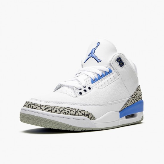 Click To Order Nike Air Jordan 3 Retro UNC Men/Women CT8532 104 White/Valor Blue-Tech Gray Shoes In Ireland