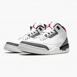 Nike Air Jordan 3 SE DNM "Fire Red" Men CZ6433 100 White/Fire Red-Black Shoes In Ireland