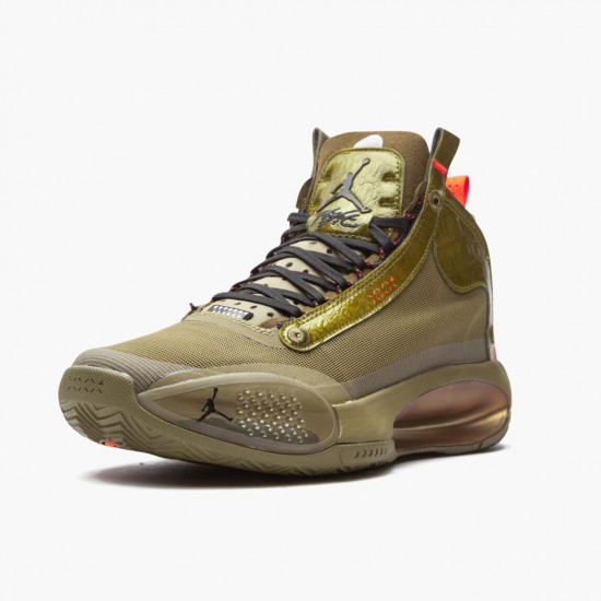 Choose To Buy Nike Air Jordan 34 Bayou Boys Men DA1897 300 Brown Kelp/Bright Crimson Shoes In Ireland