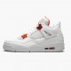 Choose To Buy Nike Air Jordan 4 Retro Metallic Orange Men/Women CT8527 118 White/Team Orange-Metallic Sil Shoes In Ireland