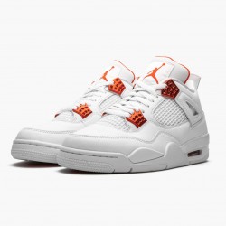 Nike Air Jordan 4 Retro "Metallic Orange" Men/Women CT8527 118 White/Team Orange-Metallic Sil Shoes In Ireland