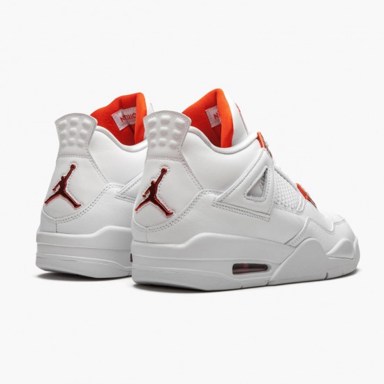 Choose To Buy Nike Air Jordan 4 Retro Metallic Orange Men/Women CT8527 118 White/Team Orange-Metallic Sil Shoes In Ireland