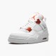 Choose To Buy Nike Air Jordan 4 Retro Metallic Orange Men/Women CT8527 118 White/Team Orange-Metallic Sil Shoes In Ireland