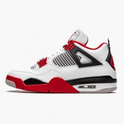 Nike Air Jordan 4 Retro OG "Fire Red" 2020 Men White/Fire Red-Black-Tech Grey DC7770 160 Shoes In Ireland