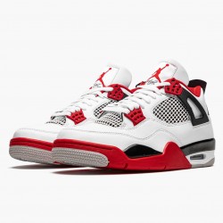 Nike Air Jordan 4 Retro OG "Fire Red" 2020 Men White/Fire Red-Black-Tech Grey DC7770 160 Shoes In Ireland