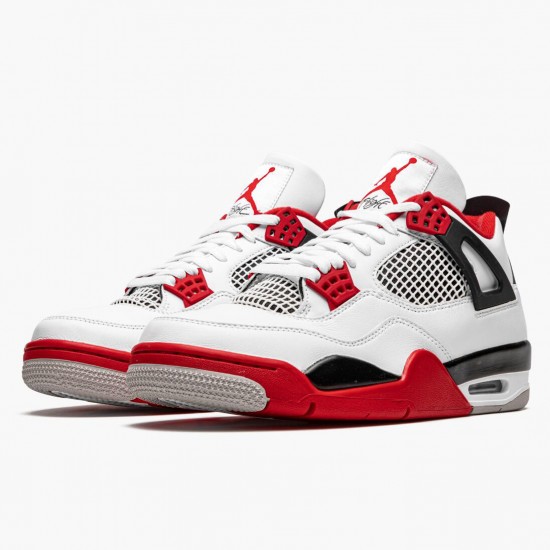 Click To Order Nike Air Jordan 4 Retro OG Fire Red 2020 Men White/Fire Red-Black-Tech Grey DC7770 160 Shoes In Ireland