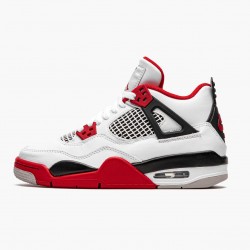 Nike Air Jordan 4 Retro OG GS "Fire Red" 2020 Men 408452 160 White/Fire Red-Black-Tech Grey Shoes In Ireland