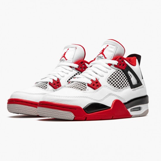 Choose To Buy Nike Air Jordan 4 Retro OG GS Fire Red 2020 Men 408452 160 White/Fire Red-Black-Tech Grey Shoes In Ireland