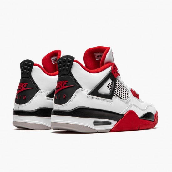 Choose To Buy Nike Air Jordan 4 Retro OG GS Fire Red 2020 Men 408452 160 White/Fire Red-Black-Tech Grey Shoes In Ireland