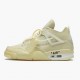 Click To Order Nike Air Jordan 4 Retro Off-White Sail Men/Women Sail/Muslin-White-Black CV9388 100 Shoes In Ireland