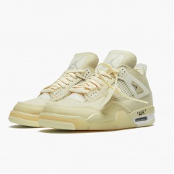 Nike Air Jordan 4 Retro Off-White "Sail" Men/Women Sail/Muslin-White-Black CV9388 100 Shoes In Ireland