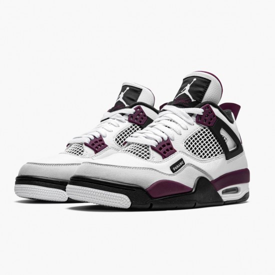 Select and Buy Nike Air Jordan 4 Retro PSG Paris Saint Germain Men White/Neutral Grey-Black-Borde CZ5624 100 Shoes In Ireland