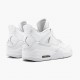 Choose To Buy Nike Air Jordan 4 Retro Pure Money Men/Women 308497 100 White/Metallic Silver Shoes In Ireland