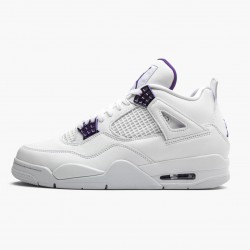 Nike Air Jordan 4 Retro "Purple Metallic" Men/Women White/Metallic Silver-Court Pu CT8527 115 Shoes In Ireland