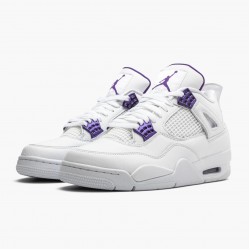 Nike Air Jordan 4 Retro "Purple Metallic" Men/Women White/Metallic Silver-Court Pu CT8527 115 Shoes In Ireland