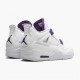 Order To Buy Nike Air Jordan 4 Retro Purple Metallic Men/Women White/Metallic Silver-Court Pu CT8527 115 Shoes In Ireland