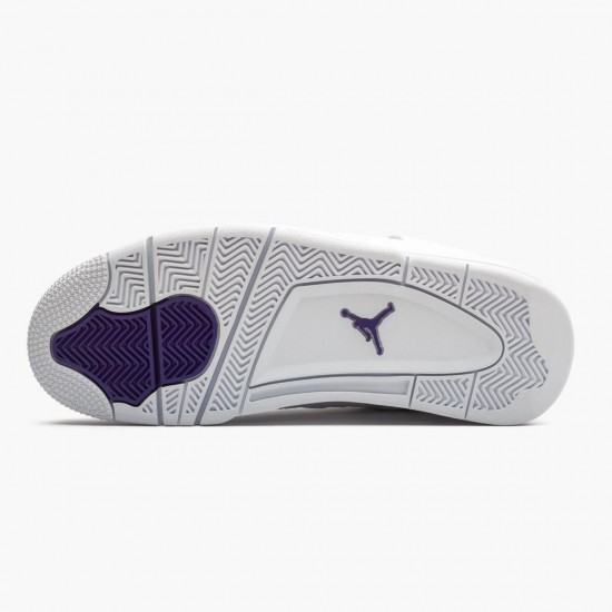 Order To Buy Nike Air Jordan 4 Retro Purple Metallic Men/Women White/Metallic Silver-Court Pu CT8527 115 Shoes In Ireland